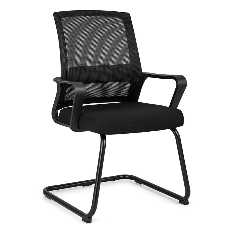 Chaise de bureau ergonomique 62 x 59 x 94 cm soutien lombaire confortable style moderne en maille noir 20_0015106