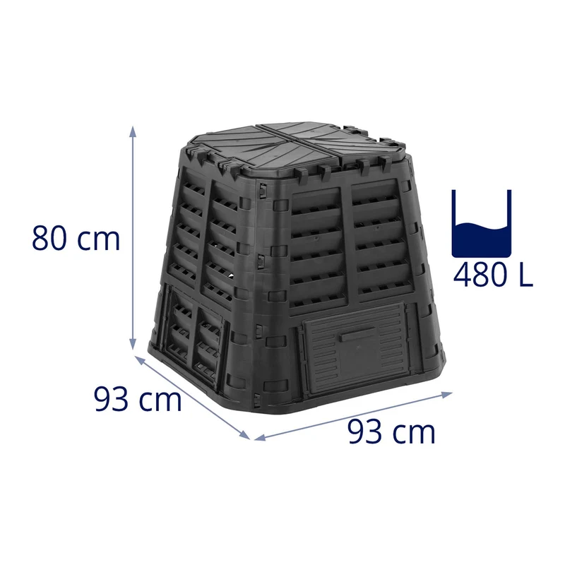 Composteur de jardin 480 litres polypropylène haute qualité 14_0007491