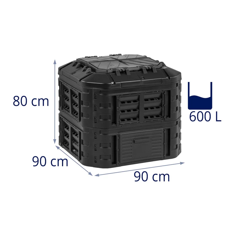 Composteur de jardin 600 litres polypropylène haute qualité 14_0007488