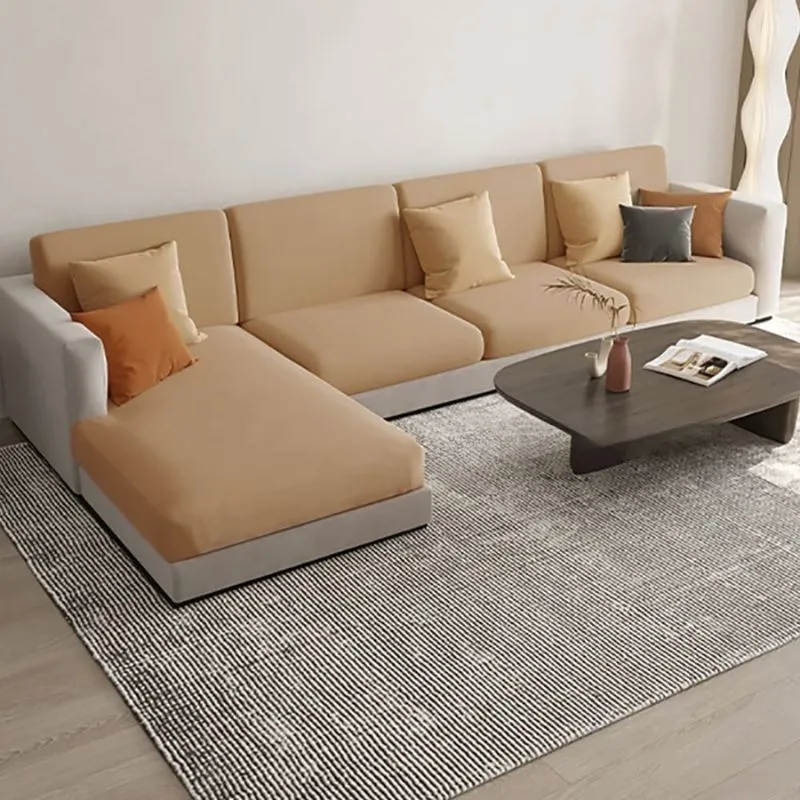 Housse de Coussin Canapé Velours Camel