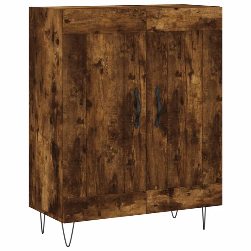 Buffet bahut commode armoire meuble de rangement organisateur cuisine salle de séjour salon 69,5 x 34 x 90 cm bois d'ingénierie marron 02_0031031