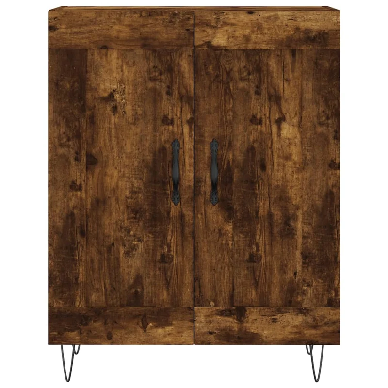 Buffet bahut commode armoire meuble de rangement organisateur cuisine salle de séjour salon 69,5 x 34 x 90 cm bois d'ingénierie marron 02_0031031