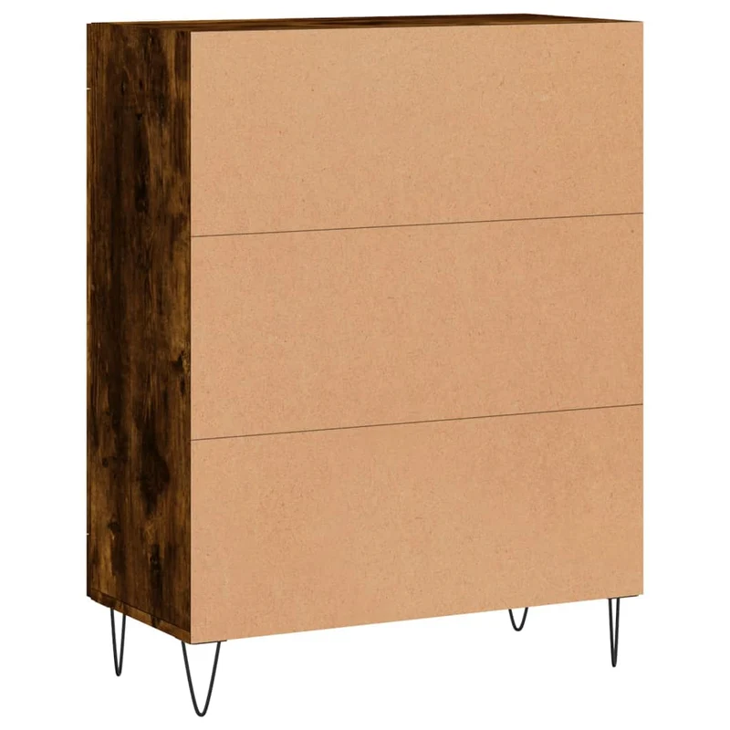 Buffet bahut commode armoire meuble de rangement organisateur cuisine salle de séjour salon 69,5 x 34 x 90 cm bois d'ingénierie marron 02_0031031