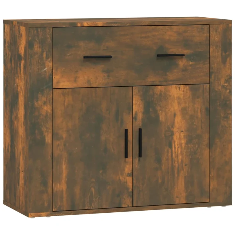 Buffet bahut commode armoire meuble de rangement organisateur cuisine salle de séjour salon 80 x 33 x 70 cm bois d'ingénierie marron 02_0031108