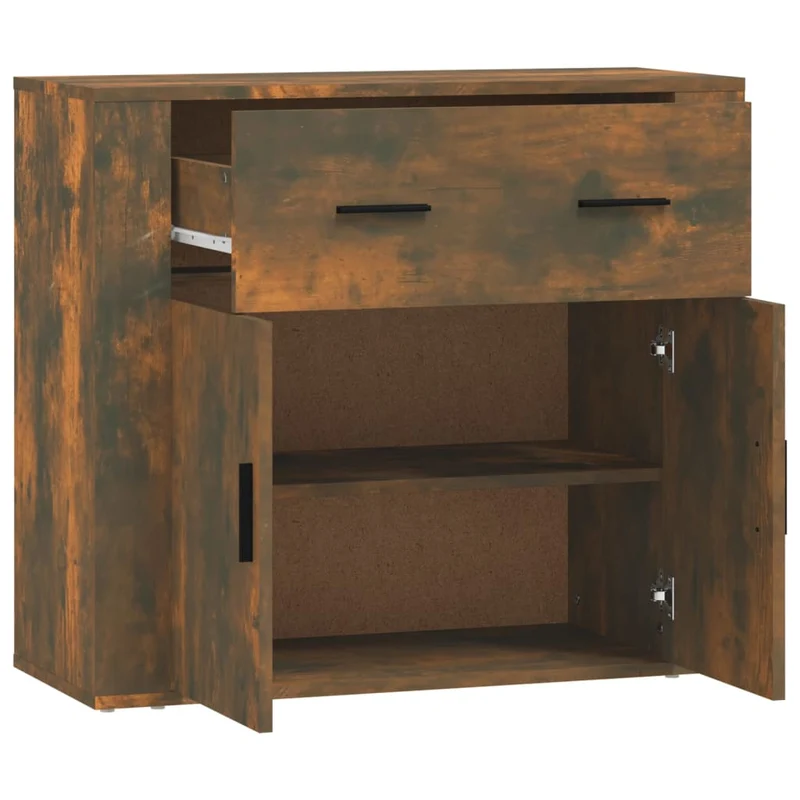 Buffet bahut commode armoire meuble de rangement organisateur cuisine salle de séjour salon 80 x 33 x 70 cm bois d'ingénierie marron 02_0031108