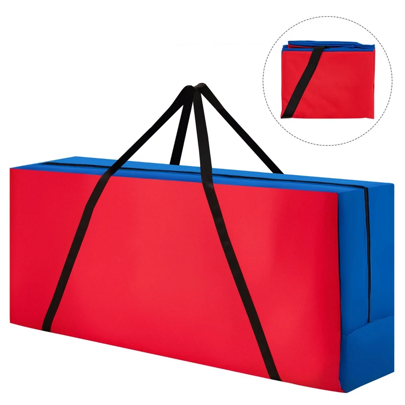 Sac de rangement pour jeu géant Puissance 4 84 x 35 x 23 cm transport 2-en-1 durable en tissu oxford bleu 20_0017577