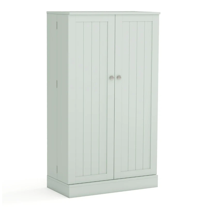 Armoire de rangement 59 x 30 x 104 cm grande capacité de stockage design scandinave en MDF vert 20_0017057