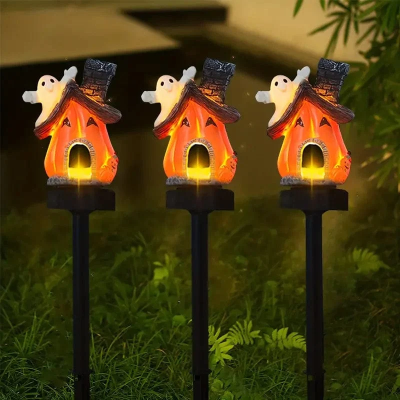 Lampe Solaire Maison-Citrouille Fantaisiste