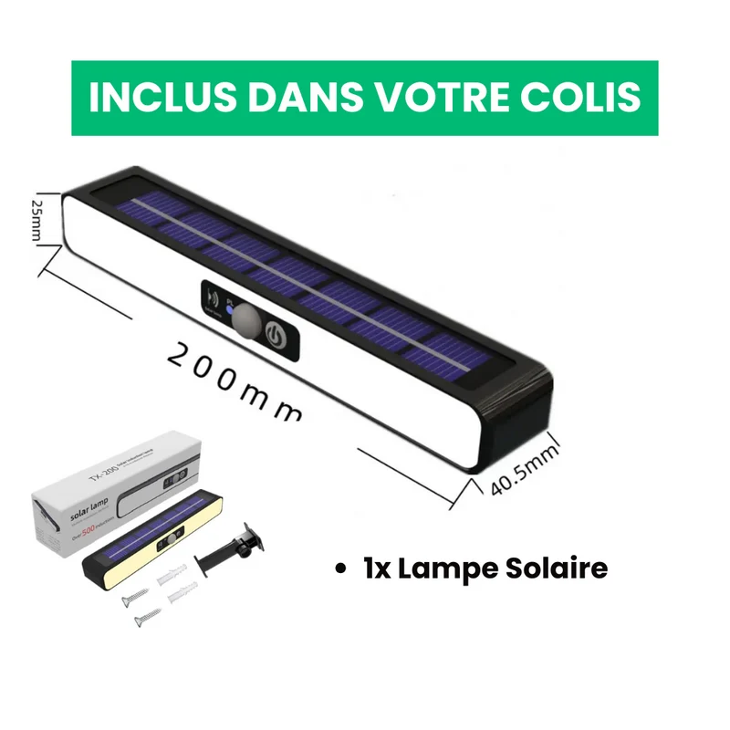 Lampe Solaire Puissante à Détecteur de Mouvements