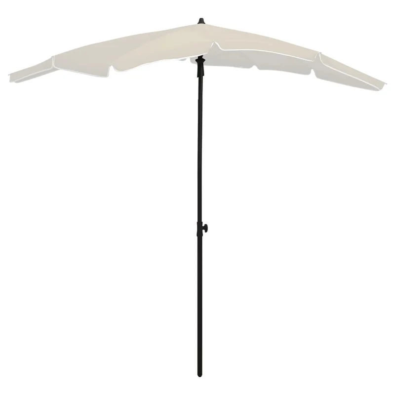 Parasol de jardin avec mât 200 x 130 cm sable 02_0008320