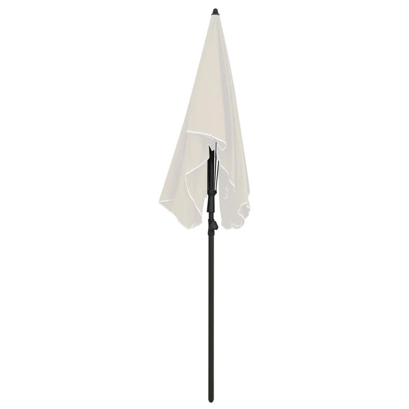 Parasol de jardin avec mât 200 x 130 cm sable 02_0008320