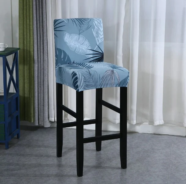 Housse de Tabouret Tropical Bleu