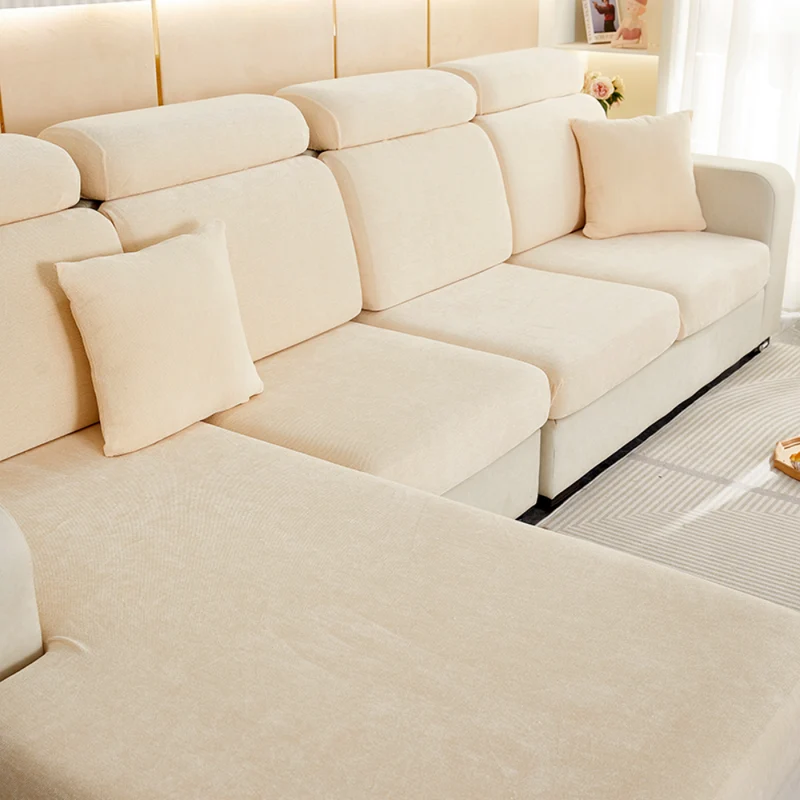 Housse de Coussin Canapé Effet Velours
