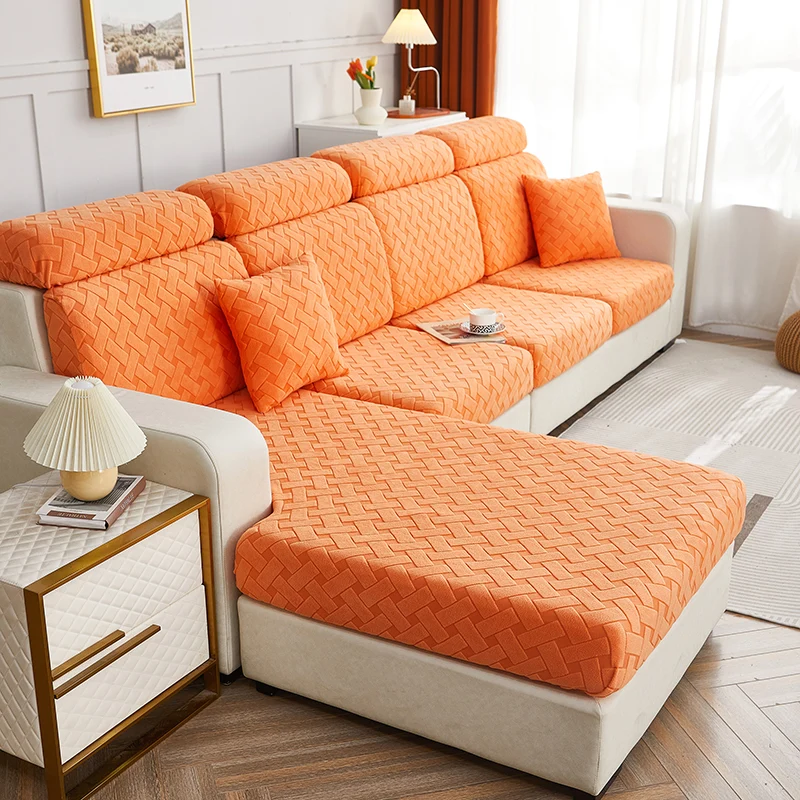 Housse de Coussin Canapé Universelle Orange