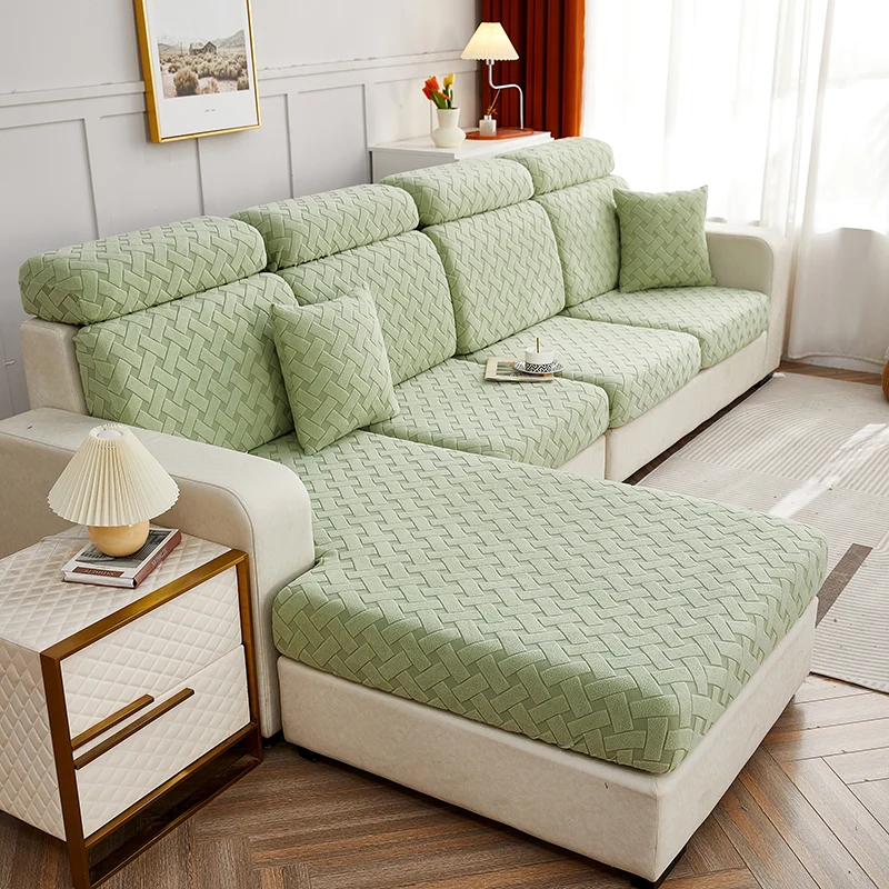 Housse de Coussin Canapé Universelle Vert