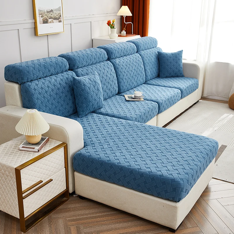 Housse de Coussin Canapé Universelle Bleu