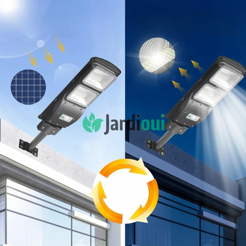 Lampadaire Solaire Extérieur Détecteur de Mouvement Ultra-Puissant