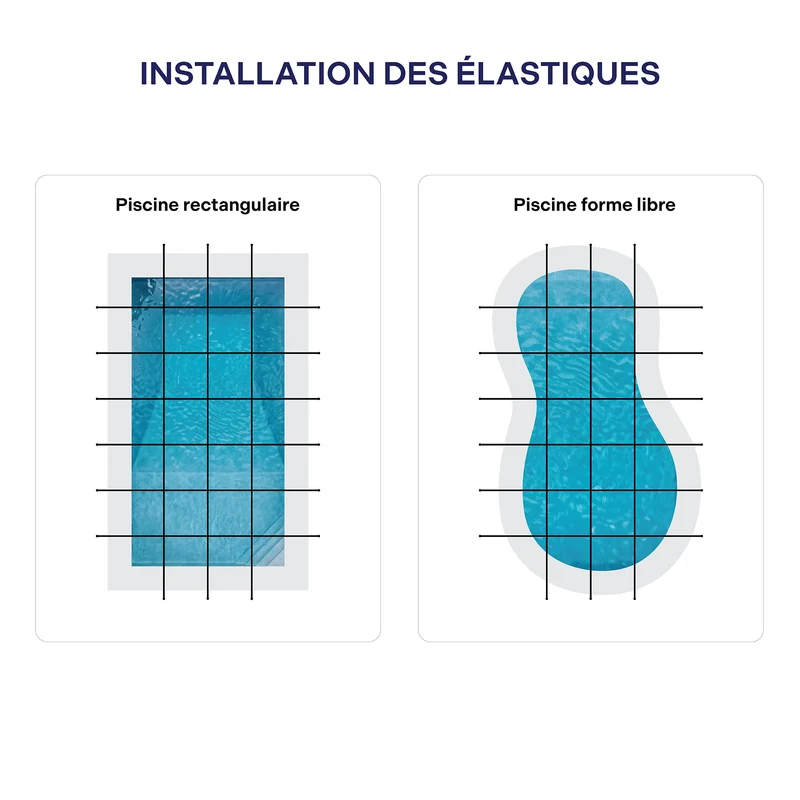 Système d'Élastiques pour Filet Mesh de Piscine Creusée