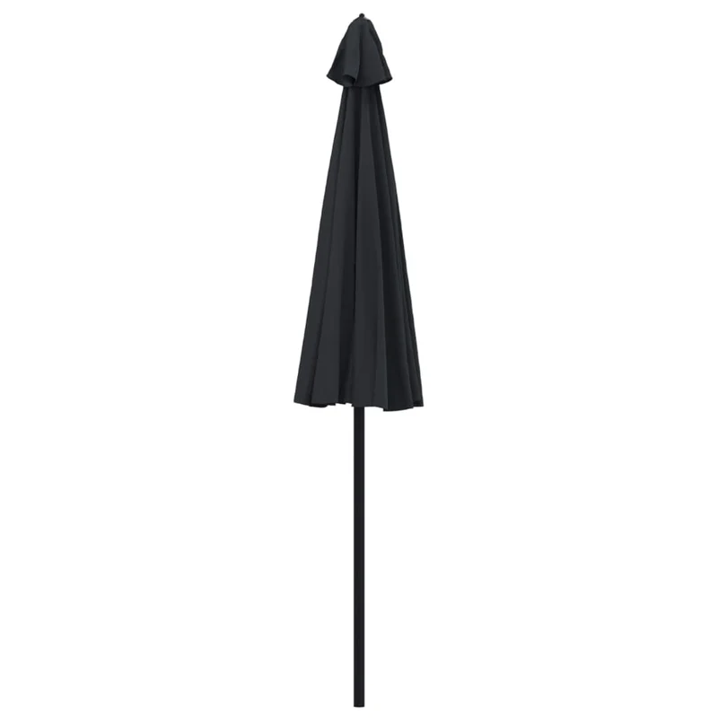 Parasol d'extérieur avec mât en aluminium 270 cm noir 02_0008222