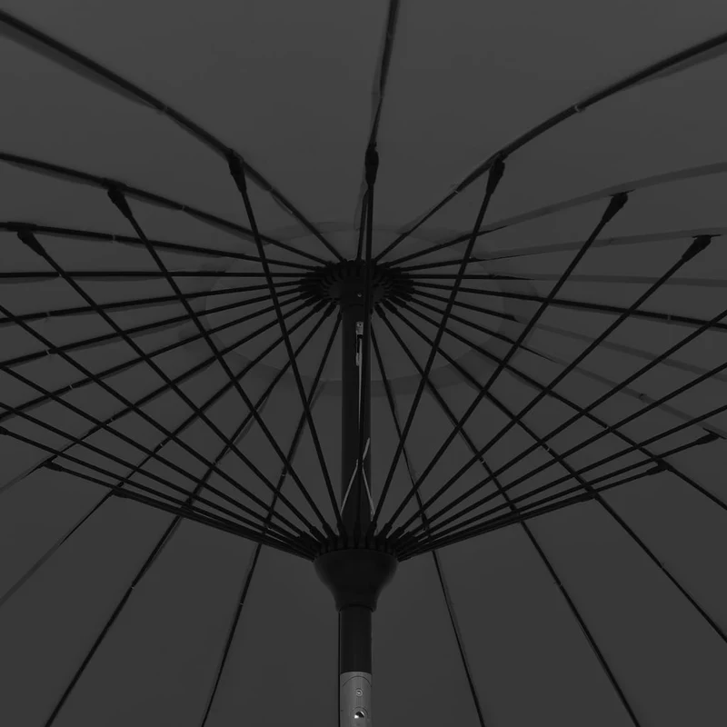 Parasol d'extérieur avec mât en aluminium 270 cm noir 02_0008222