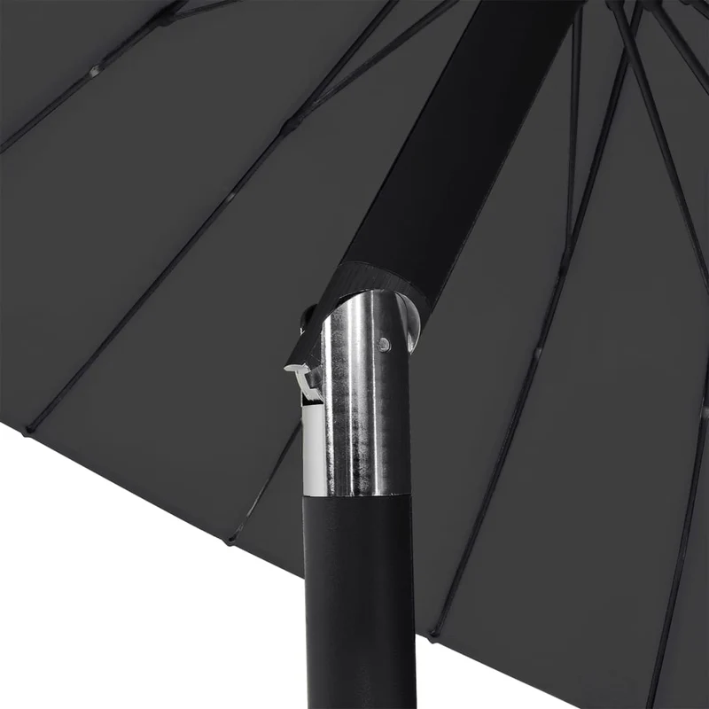 Parasol d'extérieur avec mât en aluminium 270 cm noir 02_0008222