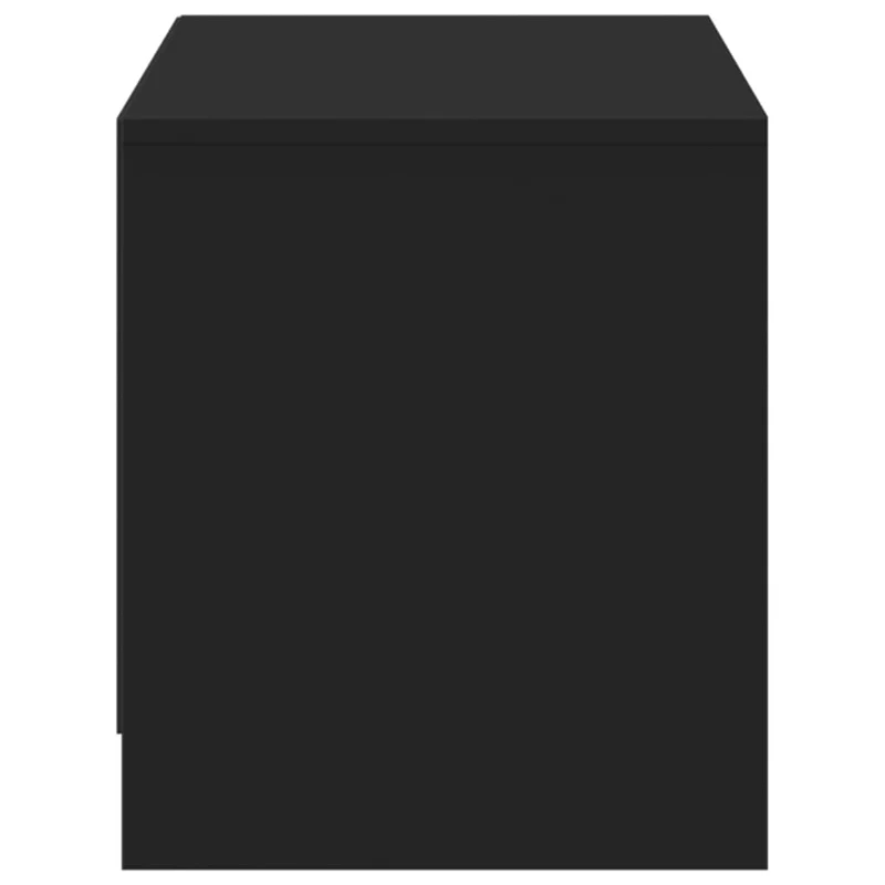 Meuble TV multimédia étagère télévision buffet téléviseur salle à manger salon chambre avec LED 97 x 34 x 40 cm bois d'ingénierie noir 02_0026459