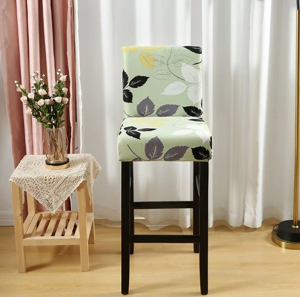 Housse de Tabouret Feuillage Vert