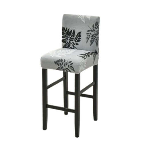 Housse de Tabouret Feuillage Gris