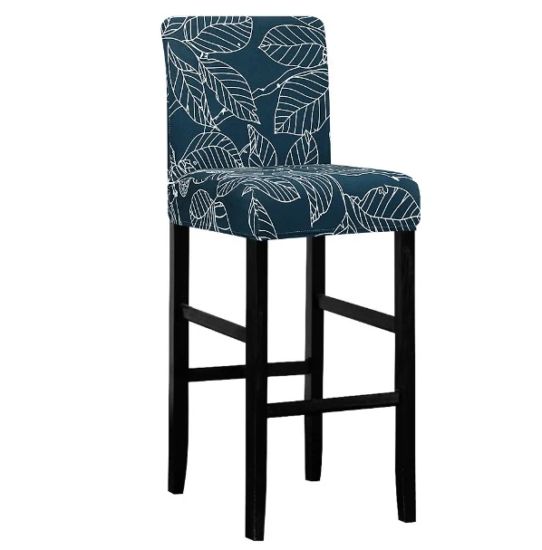 Housse de Tabouret Feuillage Bleu