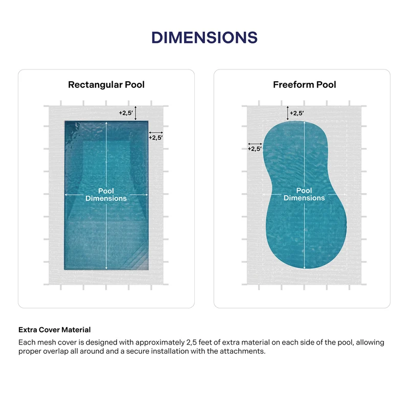 Filet Mesh pour Piscine Creusée