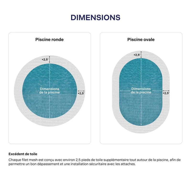 Filet Mesh pour Piscine Hors-Terre