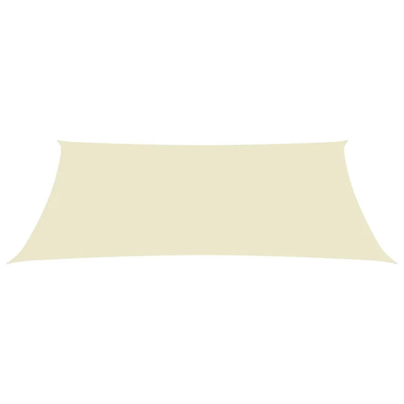 Voile toile d'ombrage parasol tissu oxford rectangulaire 3 x 5 m crème 02_0009681