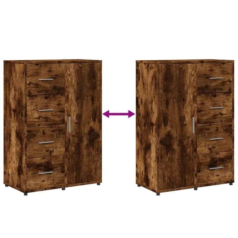 Buffet bahut commode armoire meuble de rangement organisateur cuisine salle de séjour salon 60 x 31 x 84 cm bois d'ingénierie marron 02_0030970