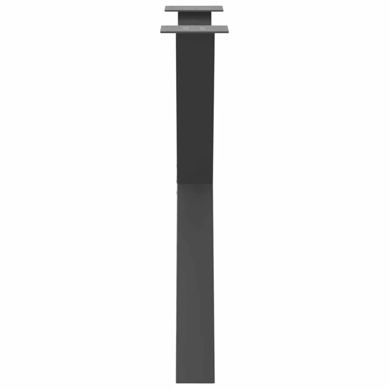 Lot de 2 pieds de table à manger en X 70 x 73 cm avec niveleurs réglables design moderne en acier anthracite 02_0057250