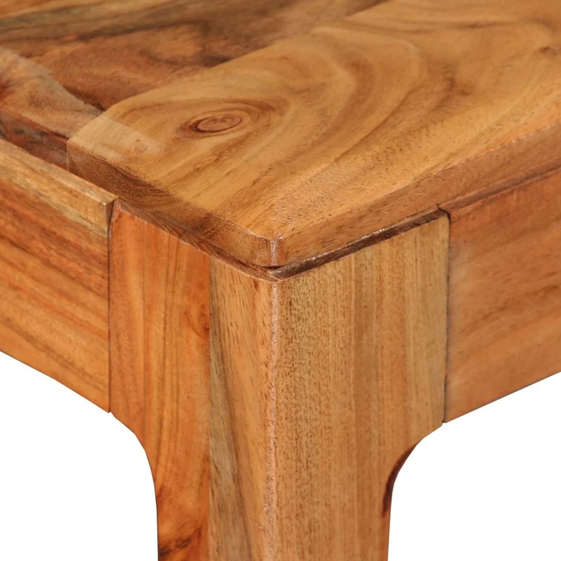 Table de salon salle à manger design Bois massif 118 x 60 x 76 cm 0902198