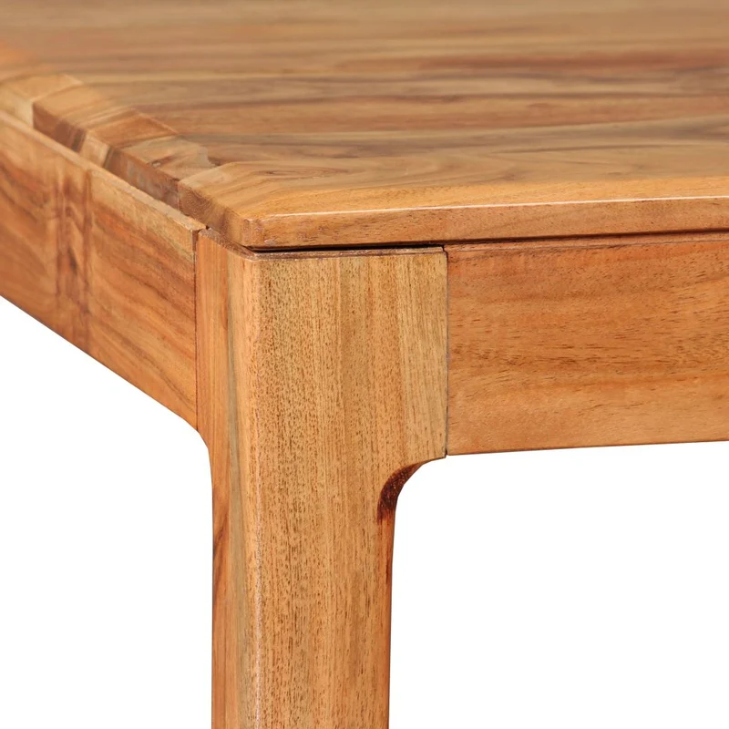 Table de salon salle à manger design Bois massif 118 x 60 x 76 cm 0902198