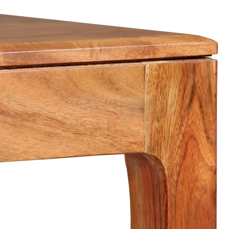Table de salon salle à manger design Bois massif 118 x 60 x 76 cm 0902198