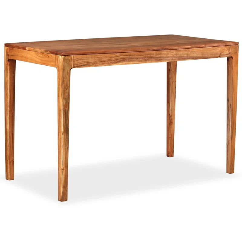 Table de salon salle à manger design Bois massif 118 x 60 x 76 cm 0902198