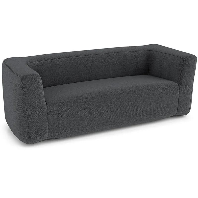 Canapé gonflable double 184 x 79 x 67 cm confort optimal accoudoirs larges ambiance cosy en polyester gris 20_0017239