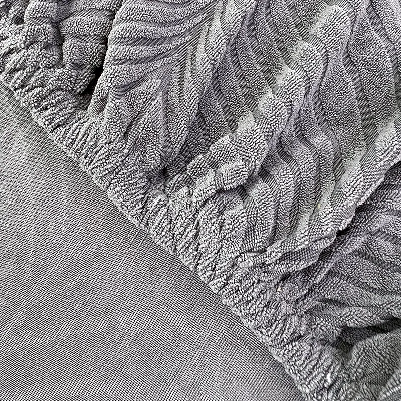 Housse de Coussin Canapé Jacquard Antidérapante Gris