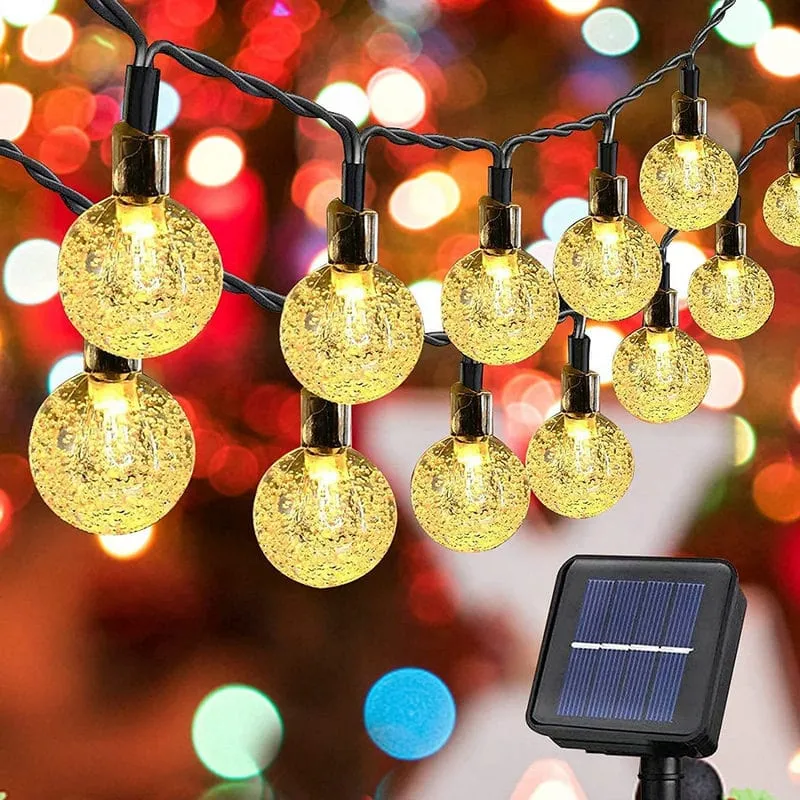 Guirlande Solaire Ampoule Extérieure LED
