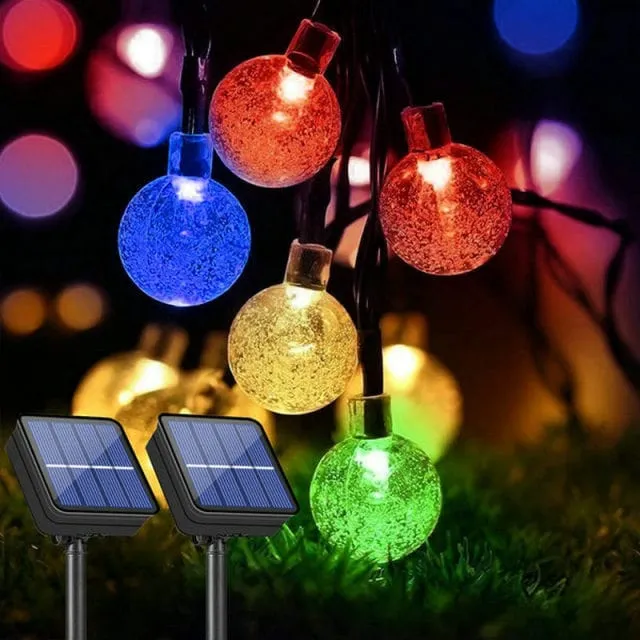 Guirlande Solaire Ampoule Extérieure LED