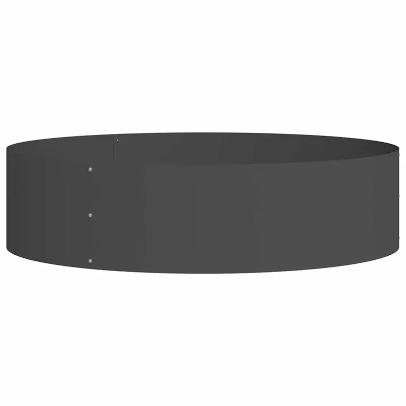 Lot de 5 anneaux de jardinière moderne extérieur 80 x 80 x 20 cm en acier noir 02_0052256