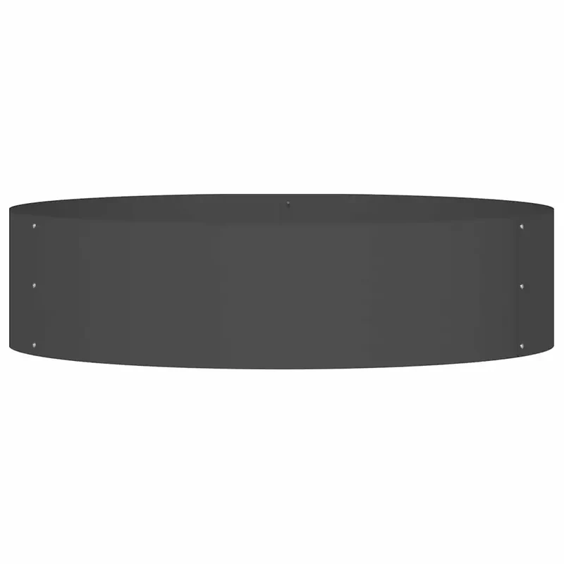 Lot de 5 anneaux de jardinière moderne extérieur 80 x 80 x 20 cm en acier noir 02_0052256
