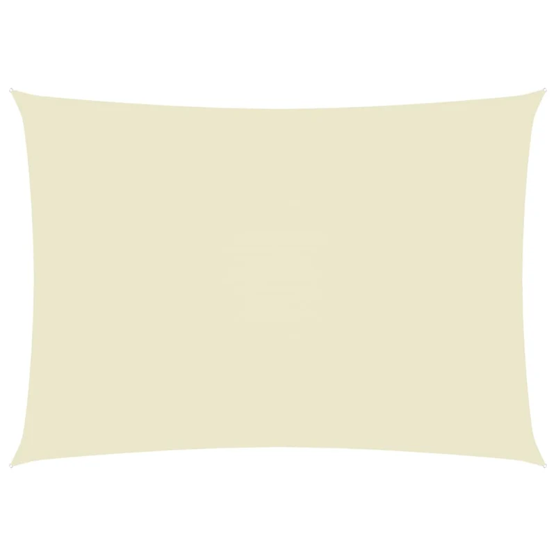 Voile toile d'ombrage parasol tissu oxford rectangulaire 6 x 8 m crème 02_0009744
