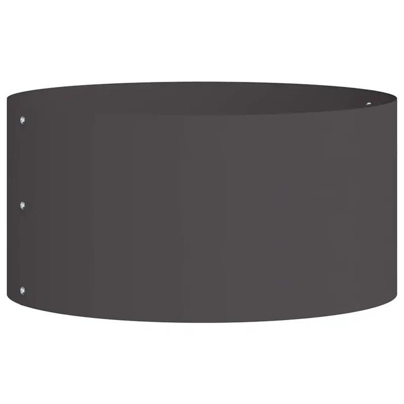 Lot de 5 anneaux de jardinière ronds modernes 40 x 40 x 20 cm en acier noir 02_0052246