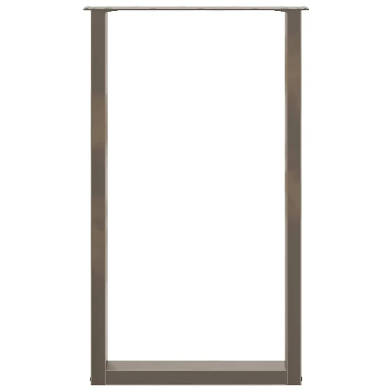 Lot de 2 pieds de table de bar en forme de U 60 x 100 cm stables et modernes en acier naturel 02_0057479