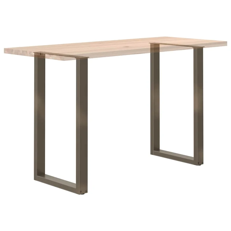 Lot de 2 pieds de table de bar en forme de U 60 x 100 cm stables et modernes en acier naturel 02_0057479