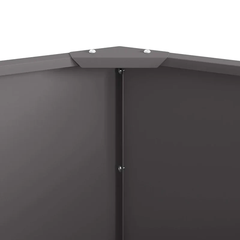 Jardinière ronde extérieure 90 x 90 x 50 cm durable design moderne ambiance chic en acier noir 02_0052992