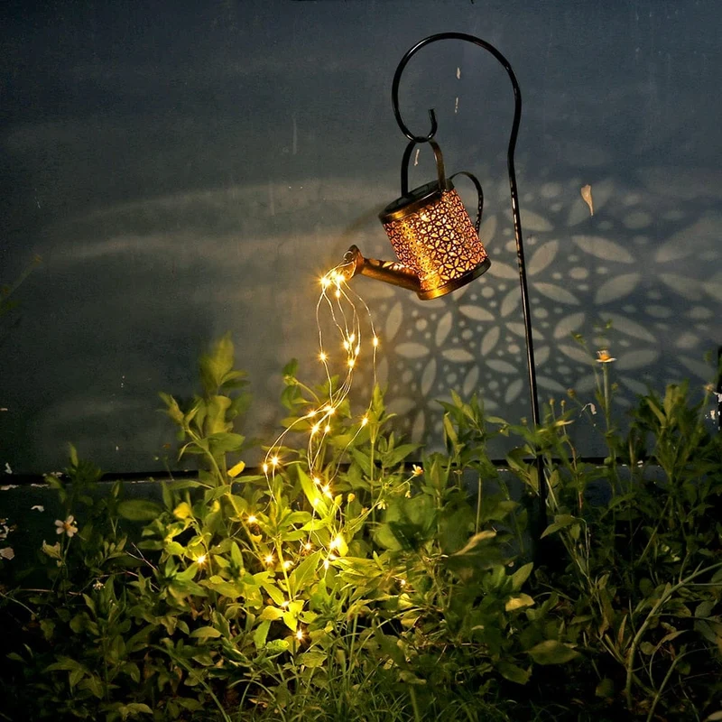 Lampe de Jardin Solaire Arrosoir Lumineux Amélioré